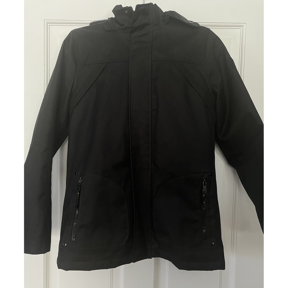 Urban Republic Boys Youth Parka Jacket SZ 14/16 Black Hooded All Weather Pockets